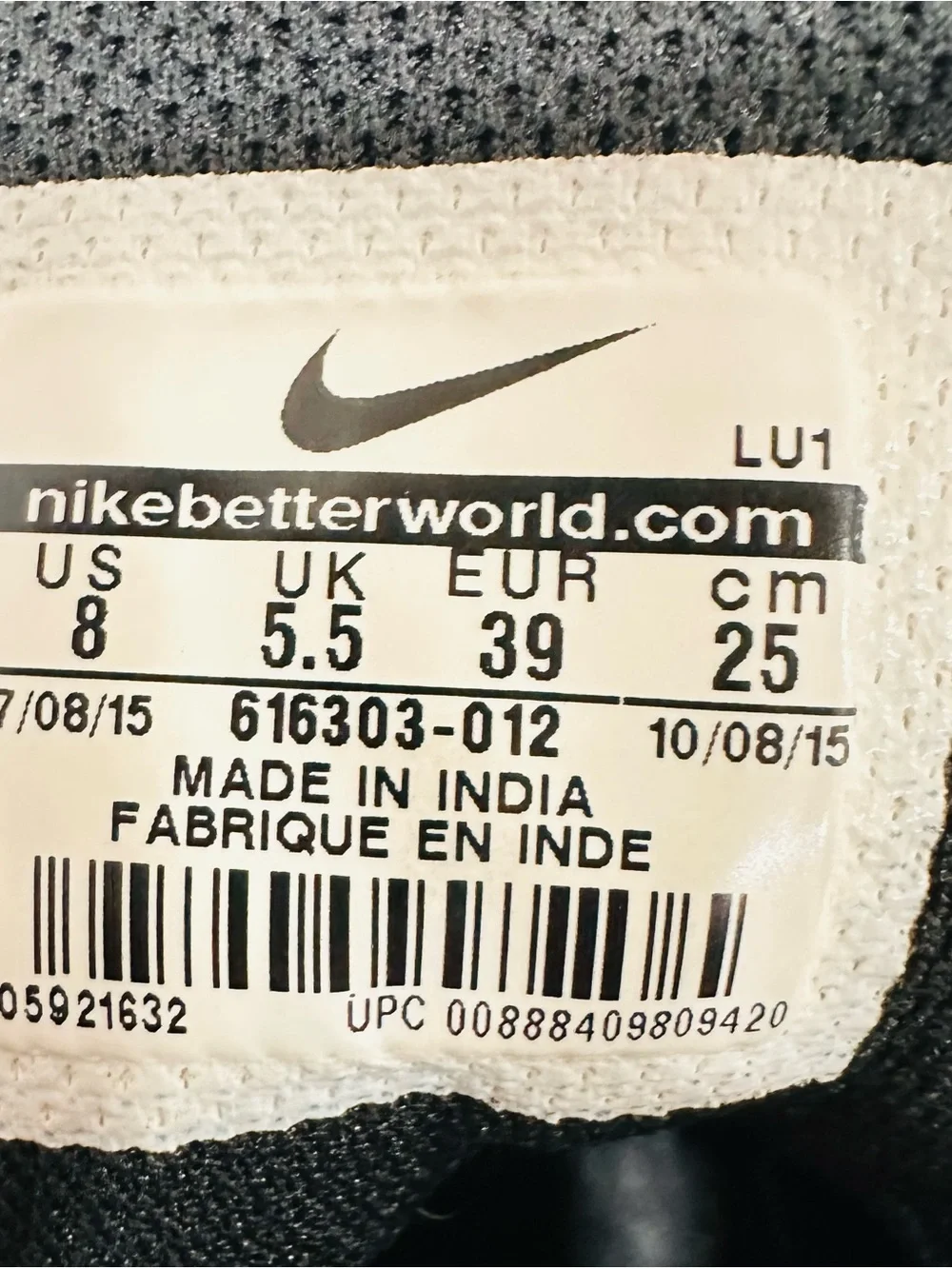 Nike WMNS Son of Force Mid Black White 616303-012 Women's Size 8 EUR 39 Rare